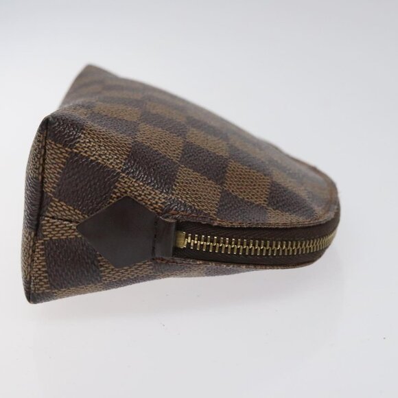 LOUIS VUITTON Damier Ebene Pochette Cosmetic PM Pouch N47516 LV Auth 113477 - Picture 5 of 16